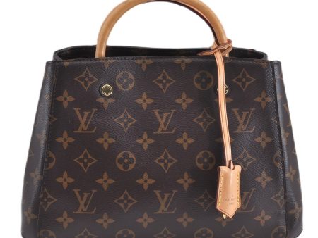 Authentic Louis Vuitton Monogram Montaigne BB 2Way Hand Bag M41055 LV 4181F For Discount