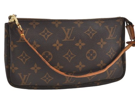 Authentic Louis Vuitton Monogram Pochette Accessoires Pouch M51980 LV 0854I Sale