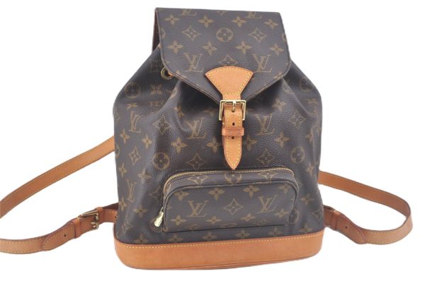 Authentic Louis Vuitton Monogram Montsouris MM Backpack M51136 LV 1970G Cheap