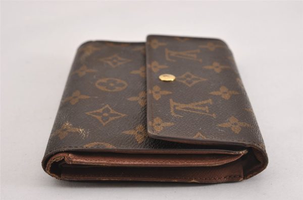 Authentic Louis Vuitton Monogram Porte Tresor Etui Papier Wallet M61202 LV K4957 on Sale