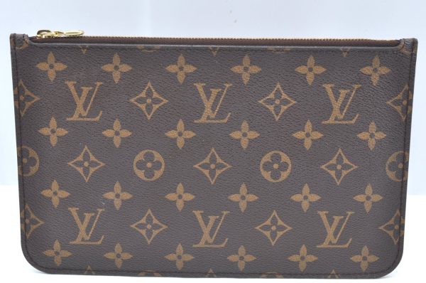 Authentic Louis Vuitton Monogram Neverfull Pouch Purse Clutch Bag LV K4436 Sale