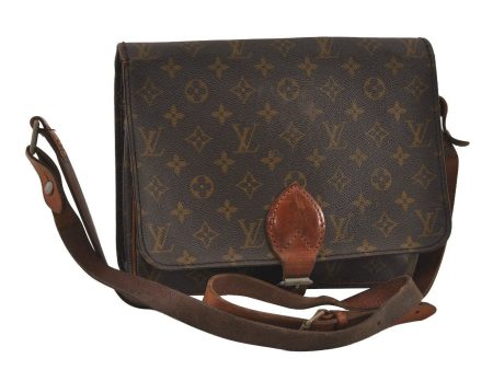 Authentic Louis Vuitton Monogram Cartouchiere GM Shoulder Bag Old Model 2980I on Sale