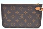 Authentic Louis Vuitton Monogram Neverfull Pouch Purse Clutch Bag LV K4423 For Discount