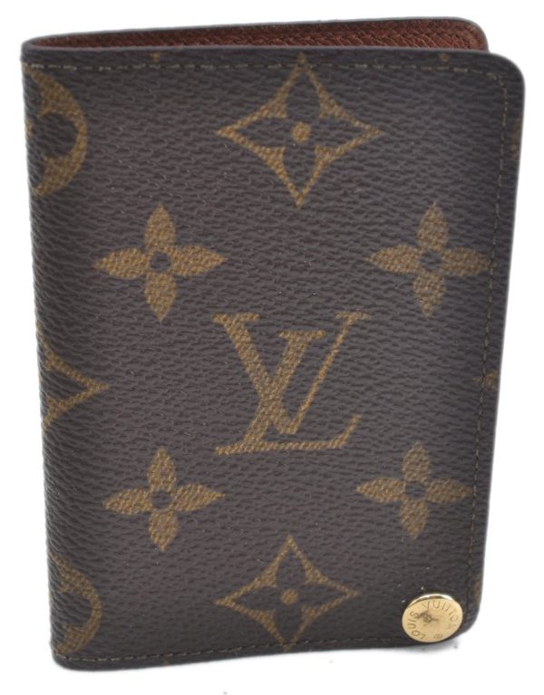 Auth Louis Vuitton Monogram Porte Cartes Credit Pression M60937 Card Case J6810 For Cheap