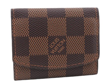 Authentic Louis Vuitton Damier Cufflinks Accessory Case Pouch M64681 LV 9607E For Discount