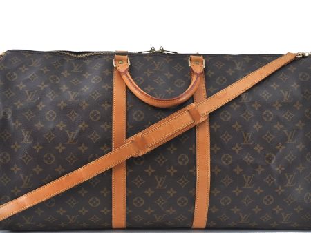 Auth Louis Vuitton Monogram Keepall Bandouliere 60 Boston Bag Old Model LV J6800 Online Sale