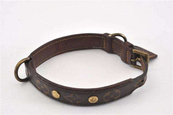 Authentic Louis Vuitton Monogram Collar Baxter MM Dog Collar M58071 LV 1240G Supply