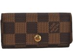 Authentic Louis Vuitton Damier Multicles 4 Key Case Holder N62631 LV 1444F For Sale