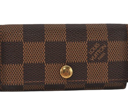 Authentic Louis Vuitton Damier Multicles 4 Key Case Holder N62631 LV 1444F For Sale