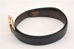 Authentic GUCCI Interlocking G Vintage Belt Leather 32.7-34.6  Black Brown 1710G Online