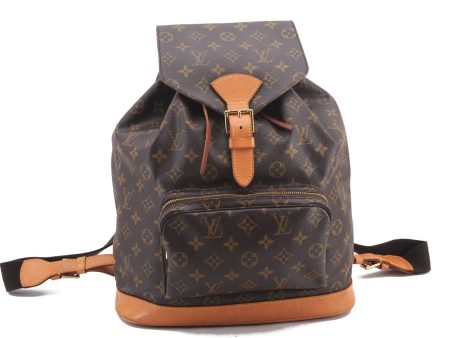 Authentic Louis Vuitton Monogram Montsouris GM Backpack M51135 LV 0466F Online Sale