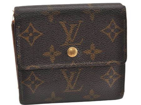 Authentic Louis Vuitton Monogram M61652 Porte Monnaie Billet Carte Credit 1555G Hot on Sale