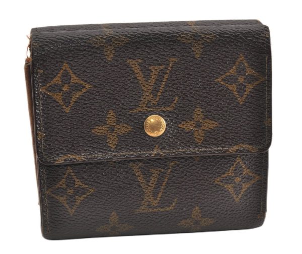 Authentic Louis Vuitton Monogram M61652 Porte Monnaie Billet Carte Credit 1555G Hot on Sale