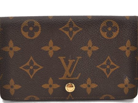 Auth Louis Vuitton Monogram Porte Monnaie Billets Tresor Wallet M61730 LV 1688F For Discount