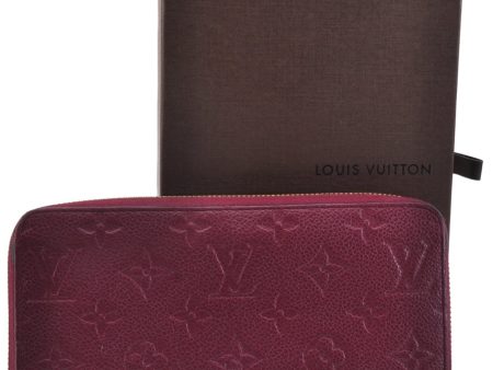 Authentic Louis Vuitton Empreinte Zippy Wallet Purse Purple M60549 LV Box 1580F Discount