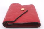 Auth Louis Vuitton Monogram Empreinte Portefeuille Victorine Wallet Red LV 0362F Hot on Sale