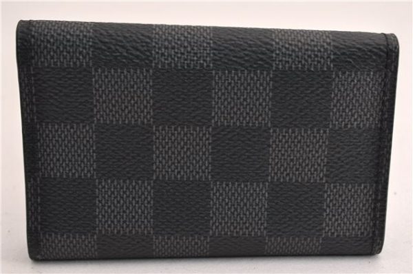 Authentic Louis Vuitton Damier Graphite Multicles 6 Key Case M62662 LV 7089E For Cheap