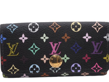 Auth Louis Vuitton Monogram Multicolor Multicles 4 Key Case M93732 Black 0355F Fashion