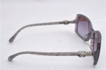 Authentic CHANEL Sunglasses Check Pattern CoCo Mark Plastic Gray 8784E Discount