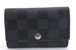 Authentic Louis Vuitton Damier Graphite Multicles 6 Key Case M62662 LV Box 8109E on Sale