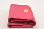 Authentic GUCCI Petite Mormont Compact Wallet Leather 474746 Pink Box 6359F Fashion