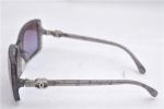 Authentic CHANEL Sunglasses Check Pattern CoCo Mark Plastic Gray 8784E Discount