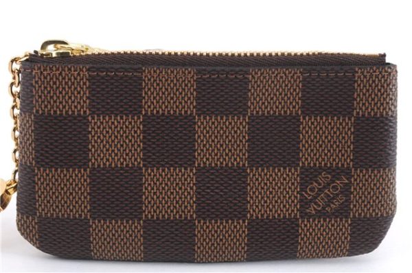 Authentic Louis Vuitton Damier Pochette Cles Coin Purse Case N62658 LV Box 9608E For Discount