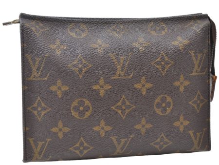 Authentic Louis Vuitton Monogram Poche Toilette 19 M47544 Cosmetics Pouch 7195E Supply