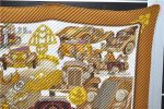 Authentic HERMES Pleats Scarf  AUTOMOBILE  Silk Brown Box 0160E Online Hot Sale