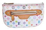 Auth Louis Vuitton Monogram Multicolor Pochette MM Coin Purse M60028 White 0335G For Discount