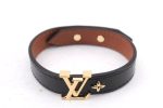 Authentic Louis Vuitton Bracelet LV Iconic Size 19 Black M8085E LV 9613E Sale