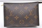 Authentic Louis Vuitton Monogram Poche Toilette 15 M47546 Cosmetics Pouch 2863F For Sale