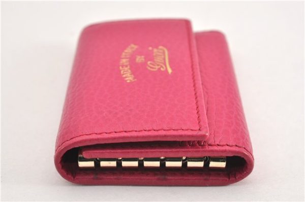 Authentic GUCCI Swing Vintage６Six Hooks Key Case Leather 354499 Pink 1374G For Discount