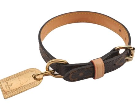 Authentic Louis Vuitton Monogram Collar Baxter XS Dog Collar M58073 LV 8896F on Sale