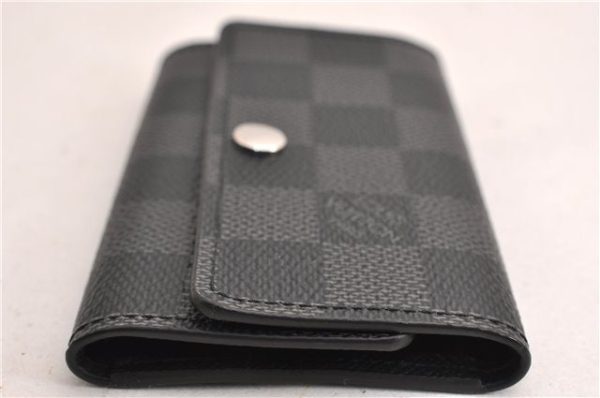 Authentic Louis Vuitton Damier Graphite Multicles 6 Key Case M62662 LV 7089E For Cheap