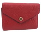 Auth Louis Vuitton Monogram Empreinte Portefeuille Victorine Wallet Red LV 0362F Hot on Sale