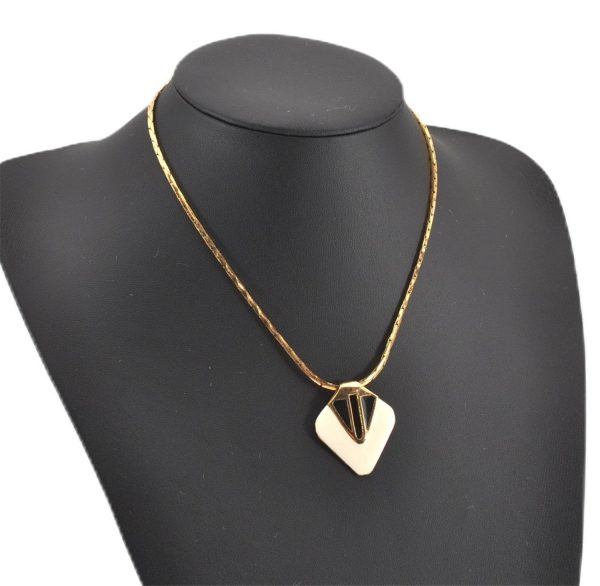 Authentic GIVENCHY Vintage Chain Pendant Necklace Gold Tone 1643G Online