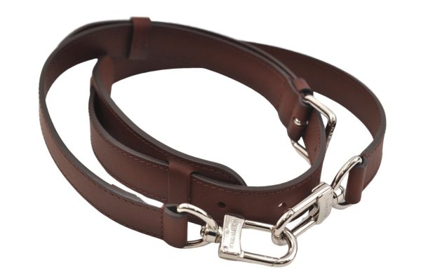 Authentic Louis Vuitton Leather Shoulder Strap Brown 38.6-47.8  LV 2247E Online now