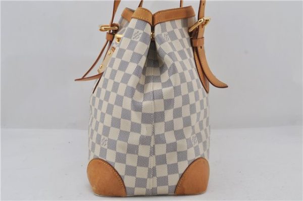 Auth Louis Vuitton Damier Azur Hampstead MM Shoulder Tote Bag N51206 LV 2593E For Cheap