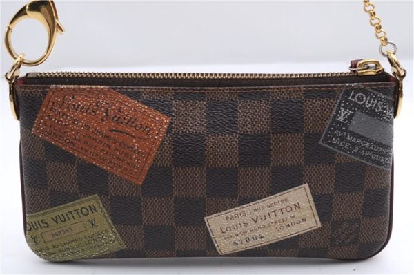 Authentic Louis Vuitton Damier Pochette Mira MM Accessory Pouch N63080 LV 2594E For Sale