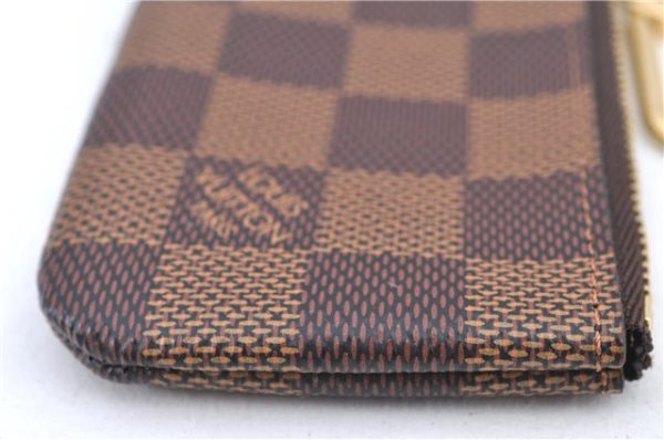 Authentic Louis Vuitton Damier Pochette Cles Coin Case Purse N62658 LV Box J2356 Fashion