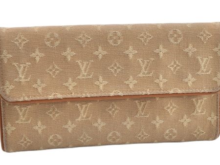 Auth Louis Vuitton Monogram Mini Porte Tresor International Wallet Beige 1674G For Sale