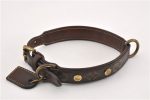 Authentic Louis Vuitton Monogram Collar Baxter MM Dog Collar M58071 LV 1240G Supply