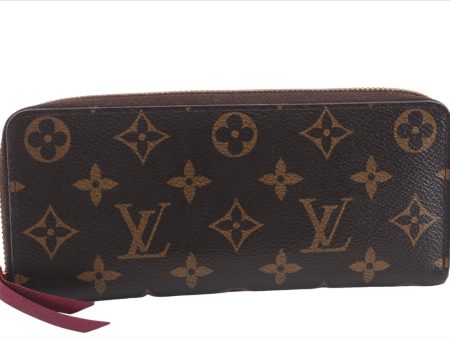 Authentic Louis Vuitton Monogram Portefeuille Clemence Wallet M60742 LV 6992E Online now