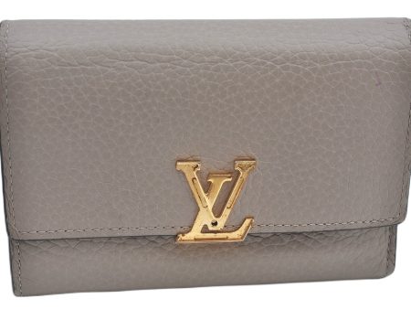 Authentic Louis Vuitton Taurillon Capucines Compact Wallet M62159 Beige 2022E Online Sale