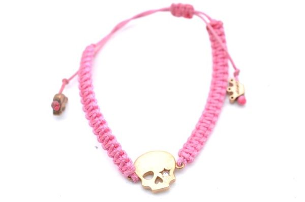 Authentic GaGaMILANO Anklet Skull Motif Canvas Pink Box J5456 Online Sale