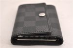 Authentic Louis Vuitton Damier Graphite Multicles 6 Key Case M62662 LV 7089E For Cheap