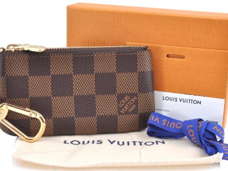 Authentic Louis Vuitton Damier Pochette Cles Coin Case Purse N62658 LV Box J2107 Supply