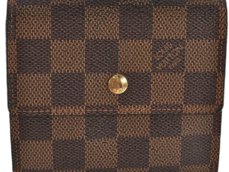 Auth Louis Vuitton Damier Porte Monnaie Billet Carte Credit N61652 Wallet 1452F Sale