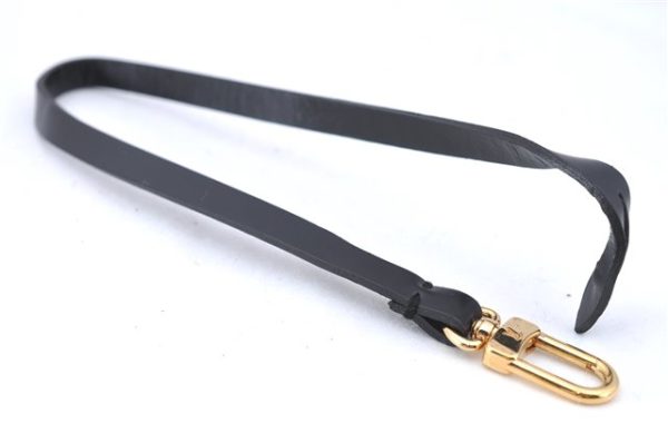 Authentic Louis Vuitton Leather Strap Black LV 6365B For Discount